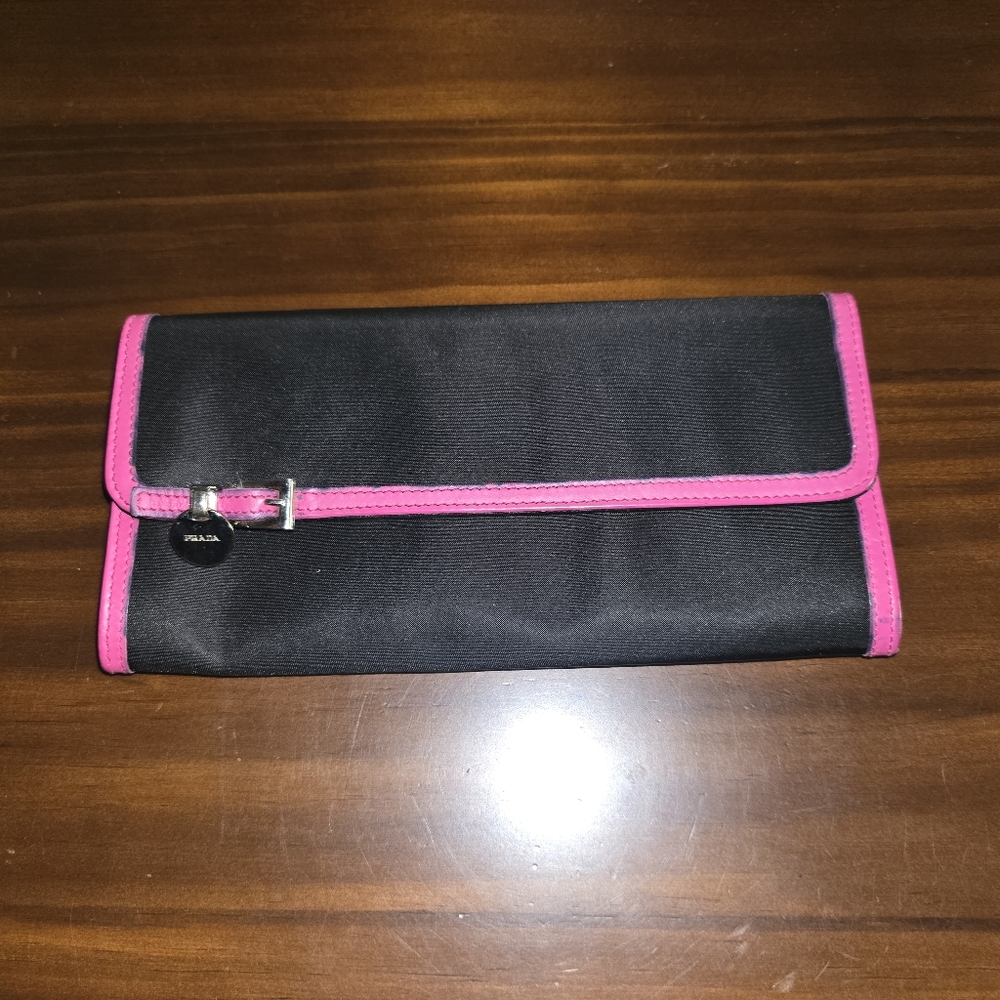 Prada Black and Pink Wallet